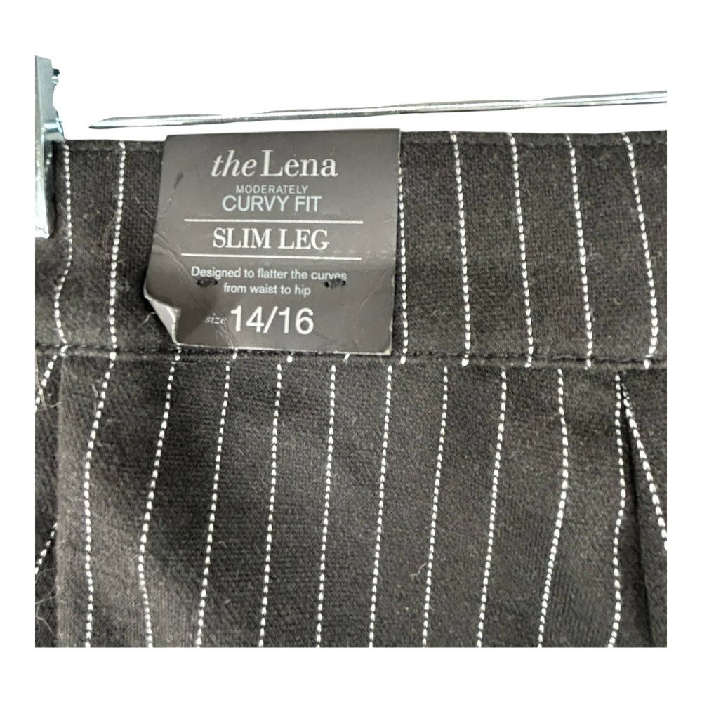 Lane Bryant The Lena Curvy Fit Slim Leg Pinstripe Pant Womens Size 14/16 Regular - Picture 7 of 9